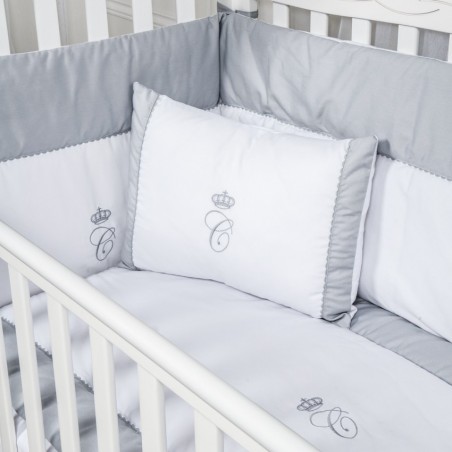 Tour de Lit Gris Perle & Blanc - Collezione Pharell