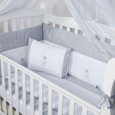 Tour de Lit Gris Perle & Blanc - Colección Pharell 2