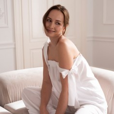 Top en mousseline - Beige