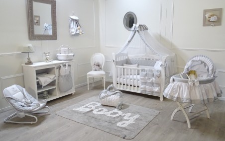 Couffin Gris Perle & Blanc - Kollektion Pharell