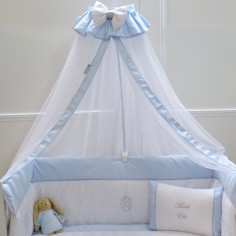 Dosel para cuna de bebé azul cielo
