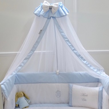 Dosel para cuna de bebé azul cielo