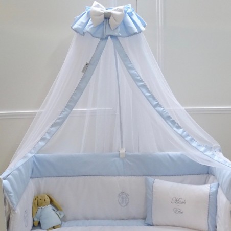 Dosel para cuna de bebé azul cielo