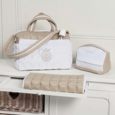 Conjunto de bolsa de higiene e bolsa de maternidade