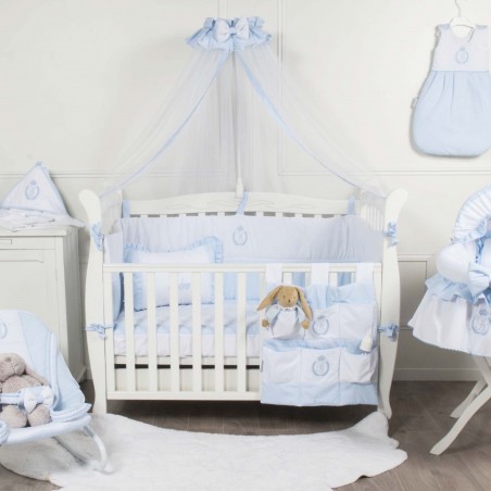 Parure linge de lit - Collection César Bleu ciel 