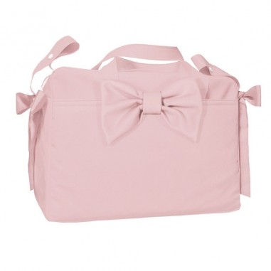 Rosafarbene Wickeltasche aus Leder