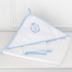 Mantella e salvietta da bagno - Collezione César Sky Blue