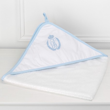 Cape de Bain & Gant de Toilette - Collection César Bleu Ciel