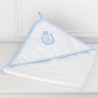 Cape de Bain & Gant de Toilette - Collection César Bleu Ciel