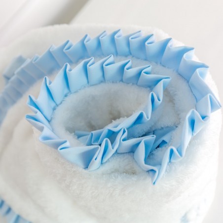 Manta de nacimiento - César B Liso Celeste