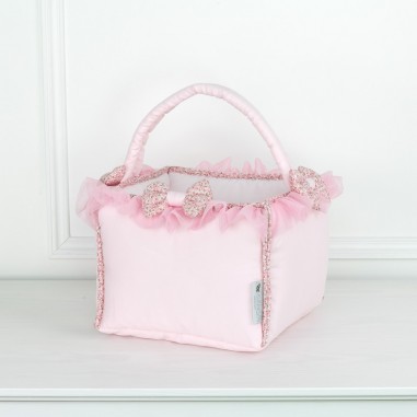 Panier de Rangement Carré - Rose poudré - Ma danseuse Etoile 