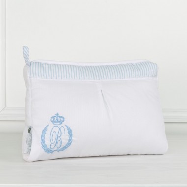 Necessaire - Azul celeste listrado Branco - Coleção César azul celeste