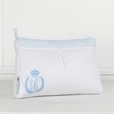 Necessaire - Azul celeste listrado Branco - Coleção César azul celeste