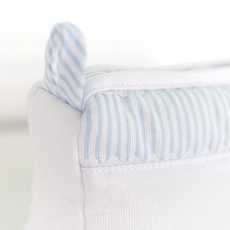 Beauty case - Azzurro rigato Bianco - Collezione César azzurro