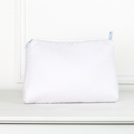 Necessaire - Azul celeste listrado Branco - Coleção César azul celeste