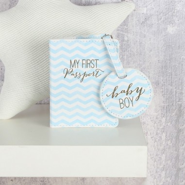 Blaue Reisepasshülle