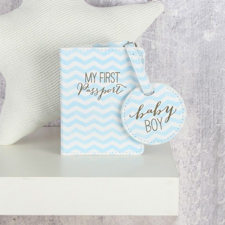 Blaue Reisepasshülle