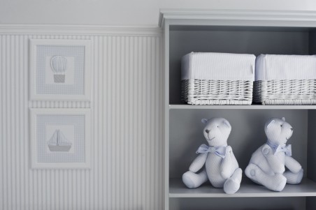 Cornice decorativa - Barca azzurra